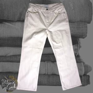 Current/Elliott White Out The Vanessa Cropped Jeans - Size 28